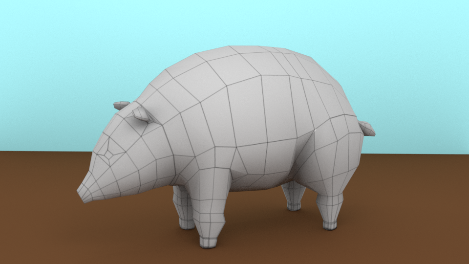 low poly PIG preview image 2